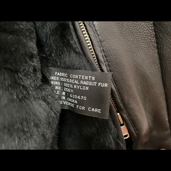 Leather jacket fur lined - Picture 6 of 14